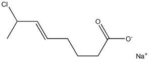 7-Chloro-5-octenoic acid sodium salt Struktur