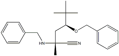 (2R,4S)-2-(Benzylamino)-4-(benzyloxy)-2,5,5-trimethylhexanenitrile Struktur