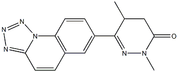 1-Methyl-4,5-dihydro-4-methyl-3-(tetrazolo[1,5-a]quinolin-7-yl)pyridazin-6(1H)-one Struktur