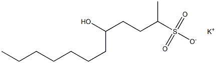 5-Hydroxydodecane-2-sulfonic acid potassium salt Struktur