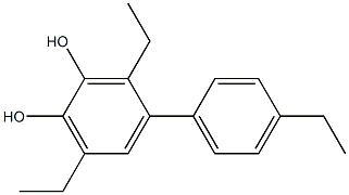 3,6-Diethyl-4-(4-ethylphenyl)benzene-1,2-diol Struktur