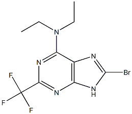 8-Bromo-6-diethylamino-2-trifluoromethyl-9H-purine Struktur