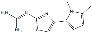 2-[[Amino(amino)methylene]amino]-4-(1-methyl-2-methyl-1H-pyrrol-5-yl)thiazole Struktur