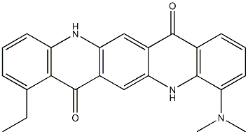 4-(Dimethylamino)-8-ethyl-5,12-dihydroquino[2,3-b]acridine-7,14-dione Struktur