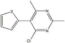 4-Chloro-5-(2-thienyl)-2,6-dimethylpyrimidine Struktur