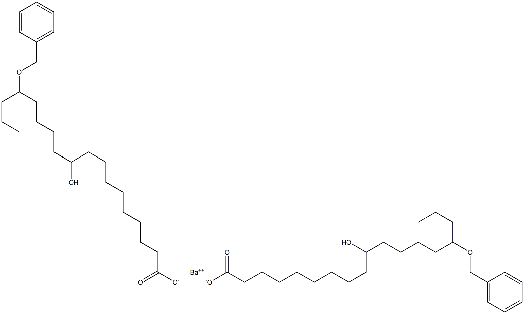 Bis(15-benzyloxy-10-hydroxystearic acid)barium salt Struktur