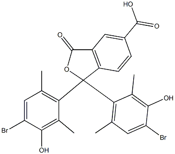 1,1-Bis(4-bromo-3-hydroxy-2,6-dimethylphenyl)-1,3-dihydro-3-oxoisobenzofuran-5-carboxylic acid Struktur