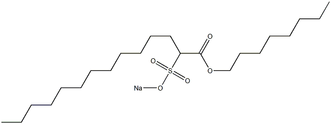 2-(Sodiosulfo)tetradecanoic acid octyl ester Struktur