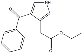 (4-Benzoyl-1H-pyrrol-3-yl)acetic acid ethyl ester Struktur