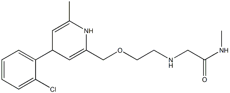 2-[[2-((Methylcarbamoylmethyl)amino)ethoxy]methyl]-4-(2-chlorophenyl)-6-methyl-1,4-dihydropyridine Struktur