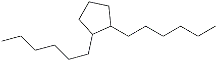 1,2-Dihexylcyclopentane Struktur