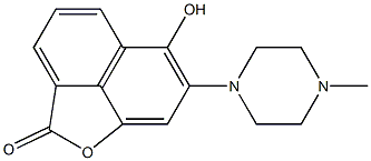 7-(4-Methylpiperazino)-6-hydroxy-2H-naphtho[1,8-bc]furan-2-one Struktur