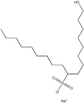 1-Hydroxyoctadecane-9-sulfonic acid sodium salt Struktur