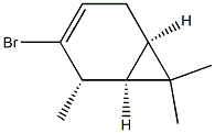 (1R,2S,6R)-2,7,7-Trimethyl-3-bromobicyclo[4.1.0]hept-3-ene Struktur