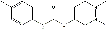 4-Methylphenylcarbamic acid 1,2-dimethyl-(1,2,3,4,5,6-hexahydropyridazin)-4-yl ester Struktur