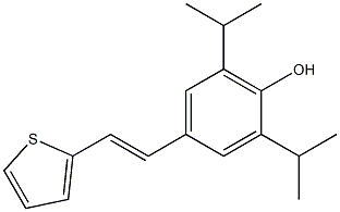 4-[(E)-2-(2-Thienyl)ethenyl]-2,6-diisopropylphenol Struktur