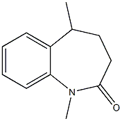 1,5-Dimethyl-4,5-dihydro-1H-1-benzazepin-2(3H)-one Struktur