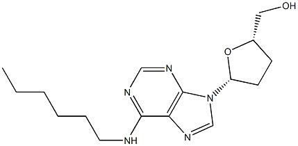 N-Hexyl-2',3'-dideoxyadenosine Struktur