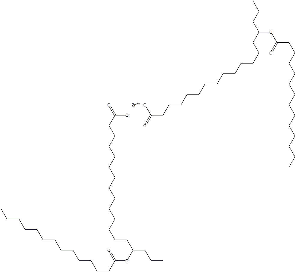 Bis(15-myristoyloxystearic acid)zinc salt Struktur