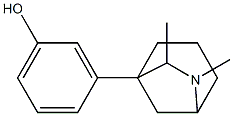 (+)-3-(6,7-Dimethyl-6-azabicyclo[3.2.1]octan-1-yl)phenol Struktur