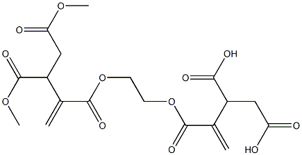 3,3'-[Ethylenebis(oxycarbonyl)]bis(3-butene-1,2-dicarboxylic acid dimethyl) ester Struktur