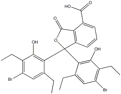 1,1-Bis(4-bromo-2,5-diethyl-6-hydroxyphenyl)-1,3-dihydro-3-oxoisobenzofuran-4-carboxylic acid Struktur