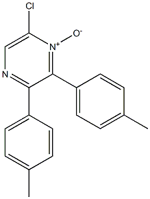 6-Chloro-2,3-bis(4-methylphenyl)pyrazine 1-oxide Struktur