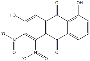 1,7-Dihydroxy-5,6-dinitroanthraquinone Struktur