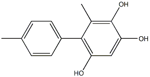 6-Methyl-5-(4-methylphenyl)benzene-1,2,4-triol Struktur