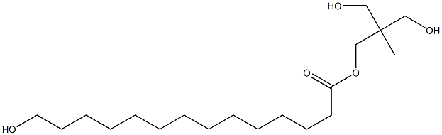 14-Hydroxytetradecanoic acid 2,2-bis(hydroxymethyl)propyl ester Struktur