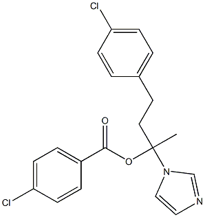 4-Chlorobenzoic acid 1-(1H-imidazol-1-yl)methyl-3-(4-chlorophenyl)propyl ester Struktur