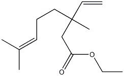 3,7-Dimethyl-3-ethenyl-6-octenoic acid ethyl ester Struktur