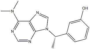 9-[(S)-1-(3-Hydroxyphenyl)ethyl]-N,N-dimethyl-9H-purin-6-amine Struktur