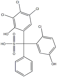 (2-Chloro-5-hydroxyphenyl)(3,4,5-trichloro-2-hydroxyphenyl)phenylmethanesulfonic acid Struktur