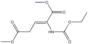 2-[[(Ethyloxy)carbonyl]amino]-2-pentenedioic acid dimethyl ester Struktur