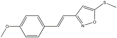 3-[(E)-2-[4-Methoxyphenyl]vinyl]-5-(methylthio)isoxazole Struktur