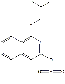 Methanesulfonic acid 1-(2-methylpropylthio)-isoquinolin-3-yl ester Struktur