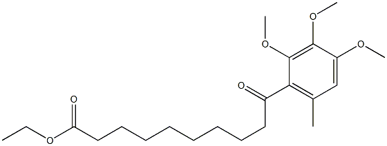 10-(2,3,4-Trimethoxy-6-methylphenyl)-10-oxodecanoic acid ethyl ester Struktur