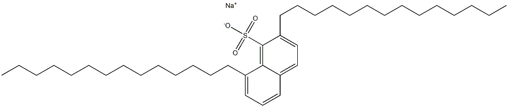 2,8-Ditetradecyl-1-naphthalenesulfonic acid sodium salt Struktur