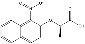 [R,(-)]-2-[(1-Nitro-2-naphtyl)oxy]propionic acid Struktur