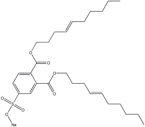 4-(Sodiosulfo)phthalic acid di(4-decenyl) ester Struktur