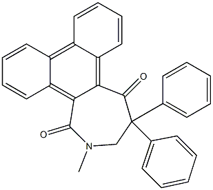 2-Methyl-2,3-dihydro-4-phenyl-4-phenyl-1H-phenanthro[9,10-c]azepine-1,5(4H)-dione Struktur