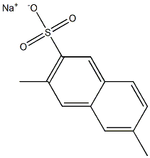 3,6-Dimethyl-2-naphthalenesulfonic acid sodium salt Struktur