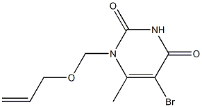 1-(2-Propenyloxymethyl)-5-bromo-6-methyluracil Struktur