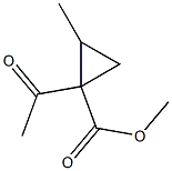 2-Methyl-1-acetylcyclopropane-1-carboxylic acid methyl ester Struktur