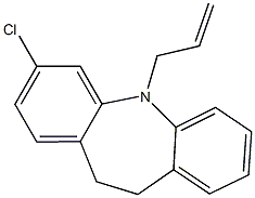 5-Allyl-3-chloro-10,11-dihydro-5H-dibenz[b,f]azepine Struktur