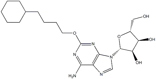 2-(4-Cyclohexylbutoxy)adenosine Struktur