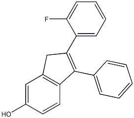 2-(2-Fluorophenyl)-3-(phenyl)-1H-inden-6-ol Struktur