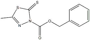 2,3-Dihydro-2-thioxo-5-methyl-1,3,4-thiadiazole-3-carboxylic acid benzyl ester Struktur