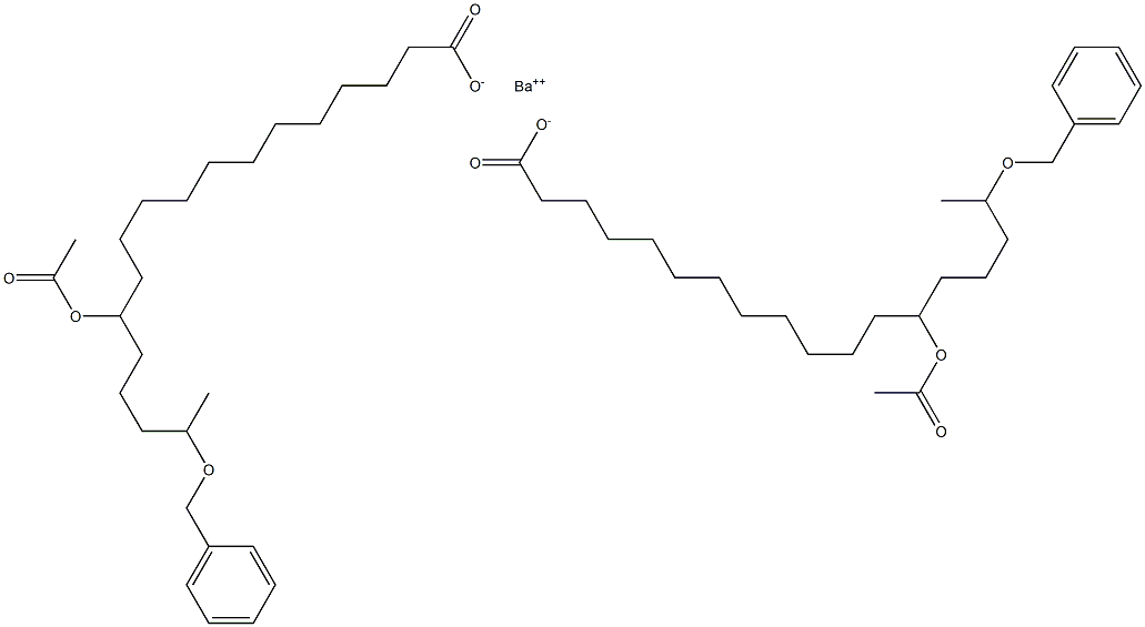 Bis(17-benzyloxy-13-acetyloxystearic acid)barium salt Struktur